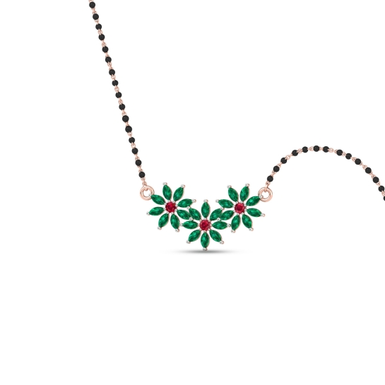 Emerald Blossom Mangalsutra-1