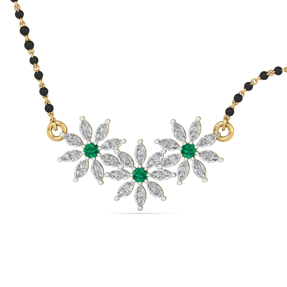 Emerald Blossom Mangalsutra-2