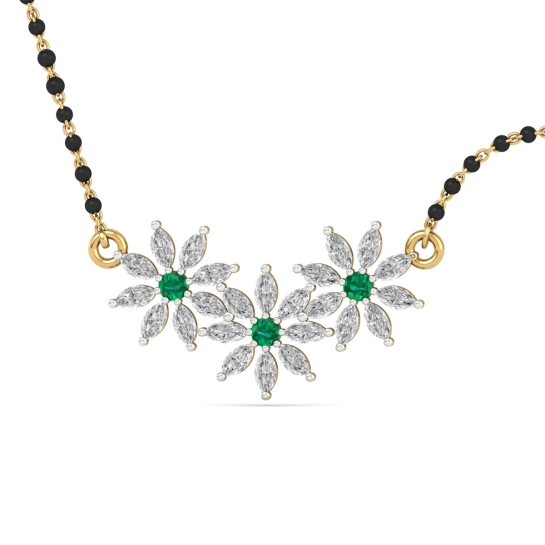 Emerald Blossom Mangalsutra-2