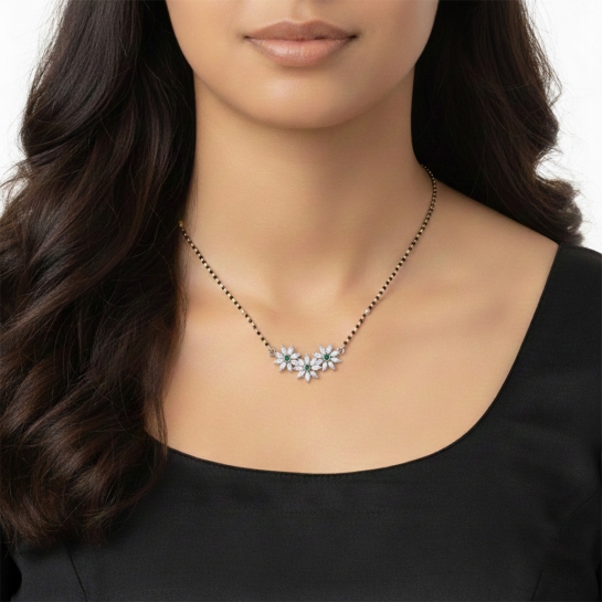Emerald Blossom Mangalsutra-2