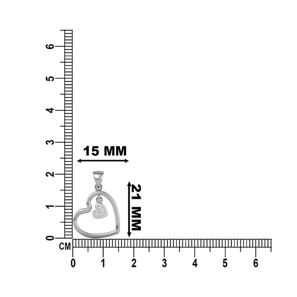 18K/14K Pure Love Gold and Diamond Drop Pendant For Women