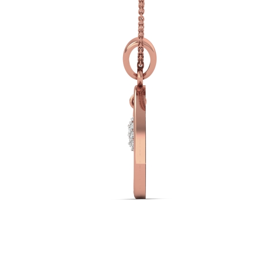 18K/14K Pure Love Gold and Diamond Drop Pendant For Women