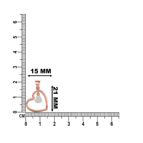 18K/14K Pure Love Gold and Diamond Drop Pendant For Women