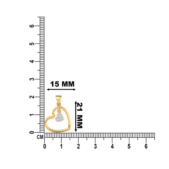 18K/14K Pure Love Gold and Diamond Drop Pendant For Women