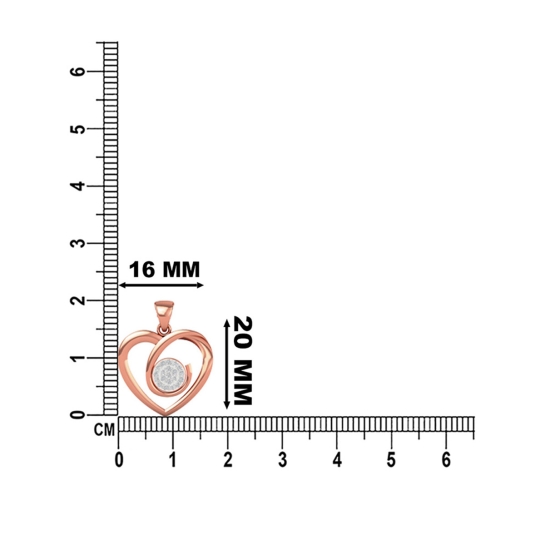 18K/14K Eternal Heart Gold Diamond Pendant For Women's 