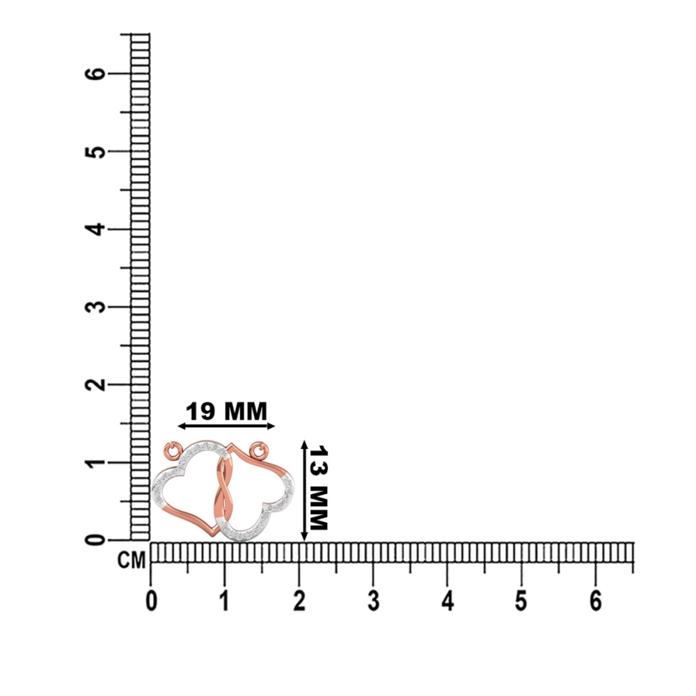 18K/14K Twin Hearts Embrace Pendant For Women's 