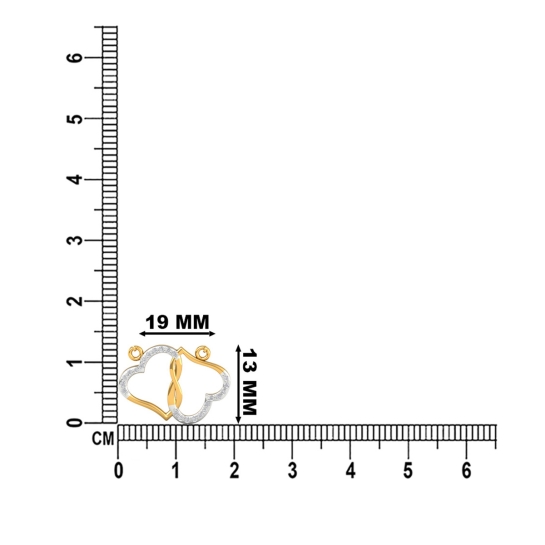 18K/14K Twin Hearts Embrace Pendant For Women's 