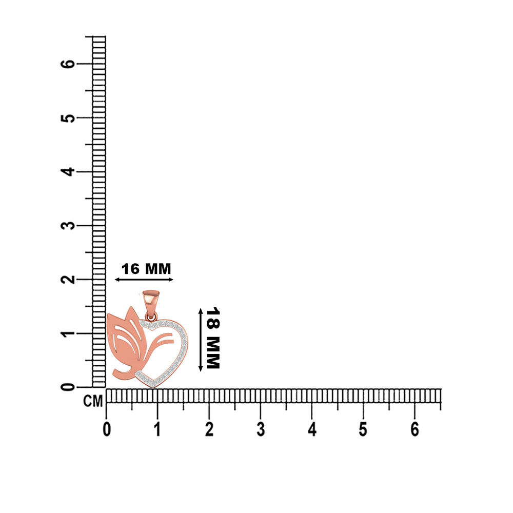 18K/14K Divine Love Leaf Heart Pendant for Women 