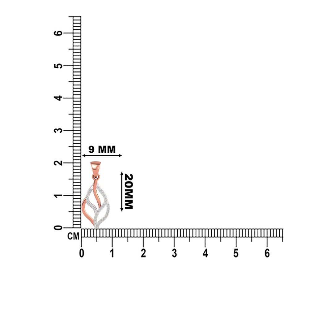 18K/14K Elegant Dual Tone Leaf Pendant Necklace For Women