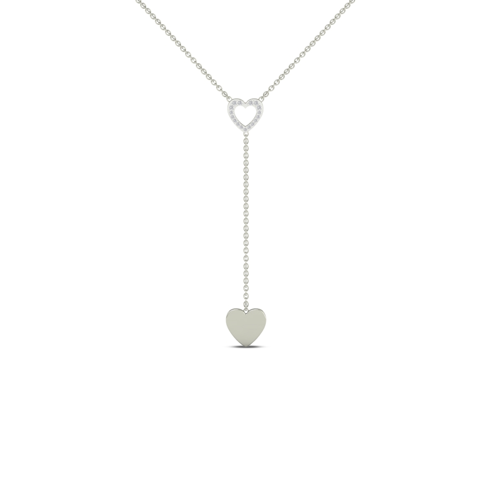 18K/14K Two Heart's Pendant Necklace For Women