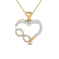 14k/18k Forever Infinity Heart Charm for Women