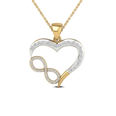 14k/18k Forever Infinity Heart Charm for Women