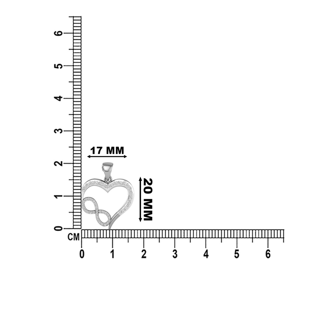 14k/18k Forever Infinity Heart Charm for Women