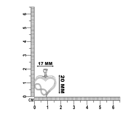 14k/18k Forever Infinity Heart Charm for Women