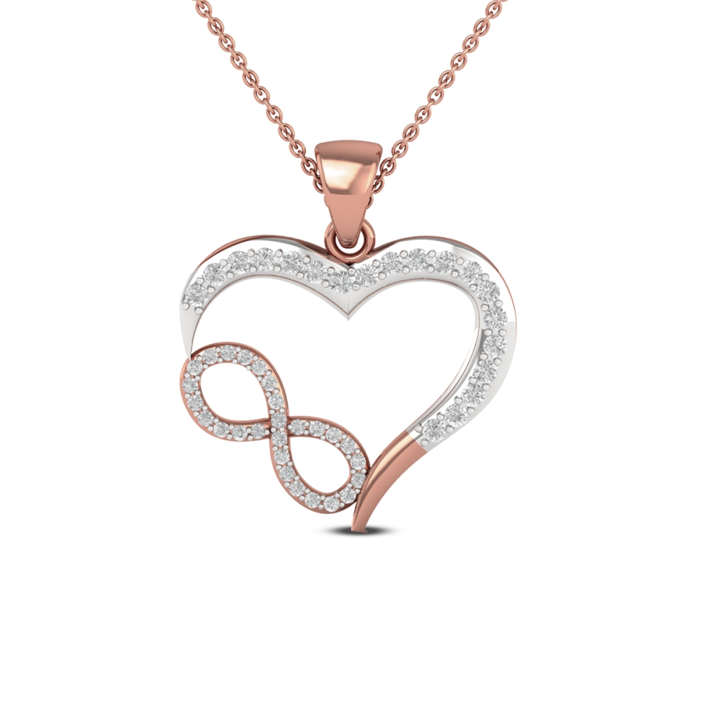 14k/18k Forever Infinity Heart Charm for Women