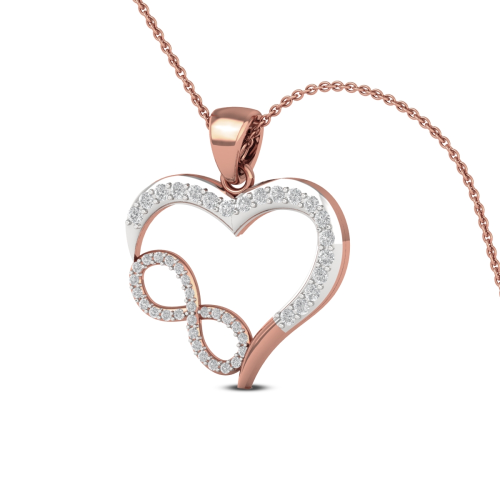 14k/18k Forever Infinity Heart Charm for Women
