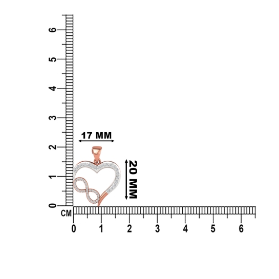 14k/18k Forever Infinity Heart Charm for Women