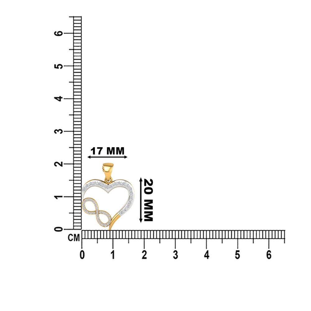 14k/18k Forever Infinity Heart Charm for Women