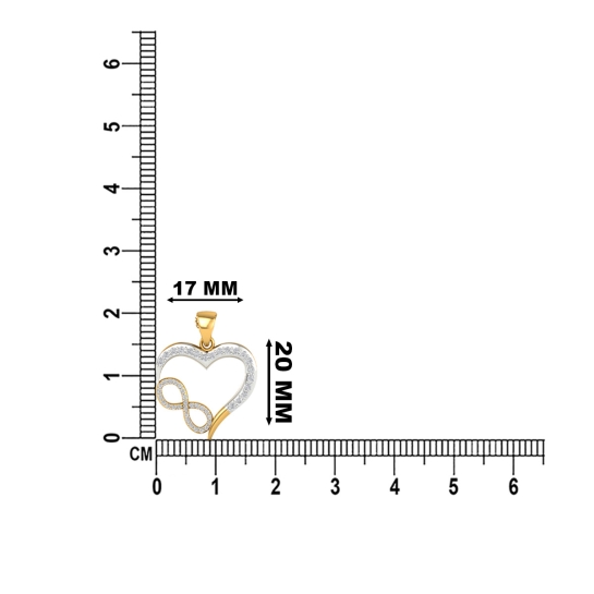14k/18k Forever Infinity Heart Charm for Women