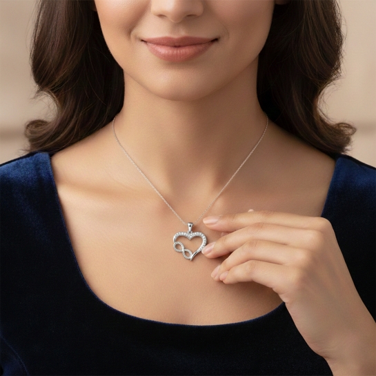 14k/18k Forever Infinity Heart Charm for Women