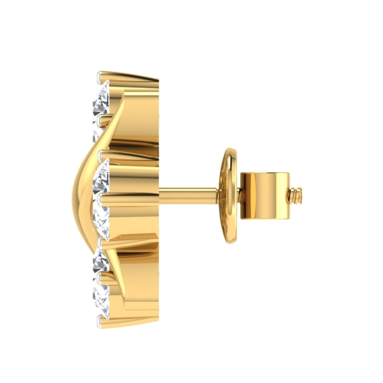 Qadira Gold Stud Earring
