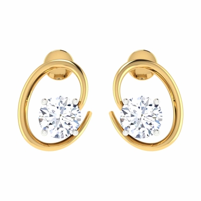 Qanna Gold Stud Earring
