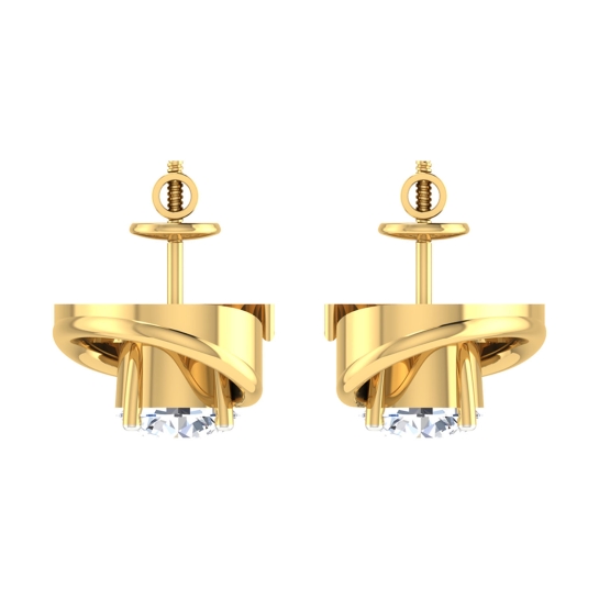 Qanna Gold Stud Earring