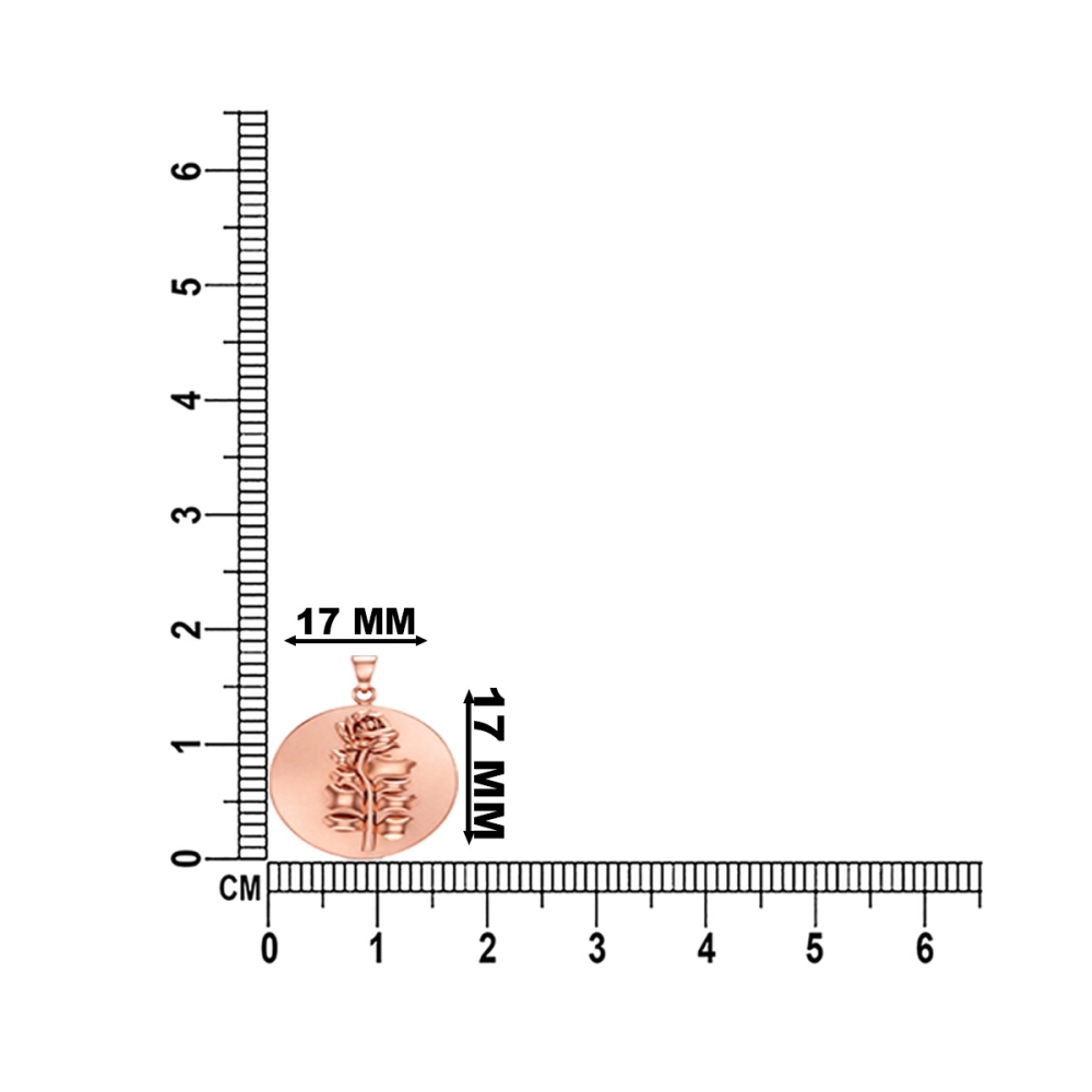 Aneet Yellow Rose gold coin Pendant For Men and Women