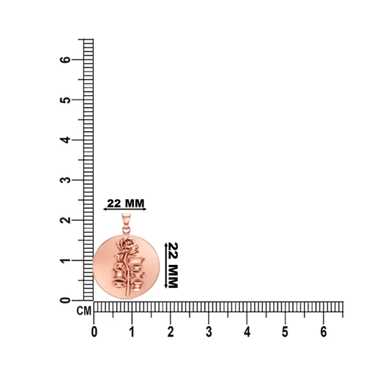 Aneet Yellow Rose gold coin Pendant For Men and Women