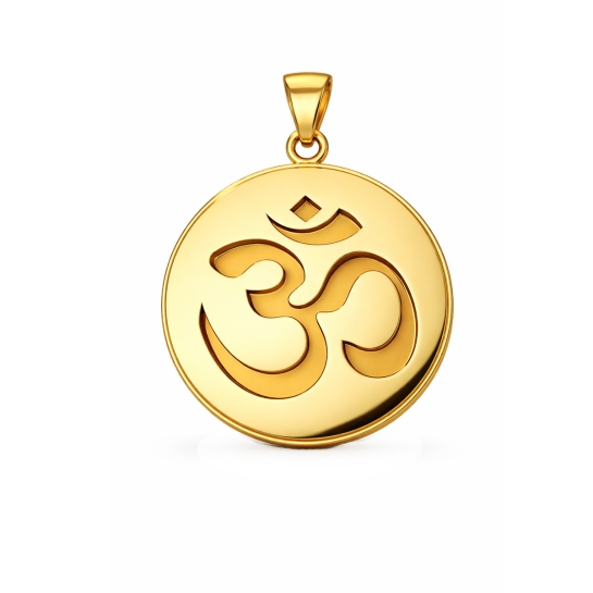 Alina OM yellow gold coin Pendant For Men and Women  