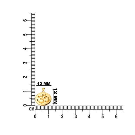 Reena OM yellow gold coin Pendant For Men and Women  