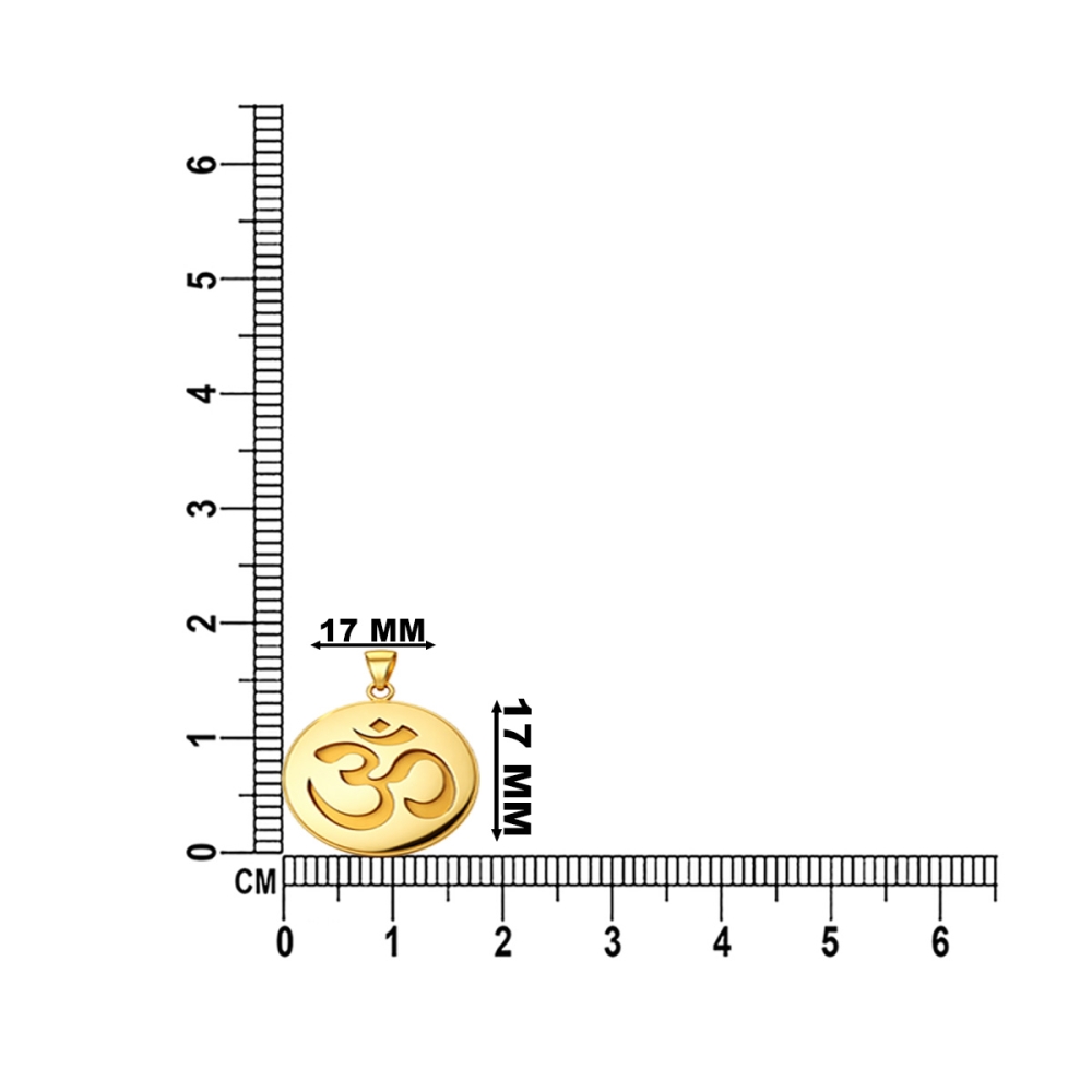 Alina OM yellow gold coin Pendant For Men and Women  