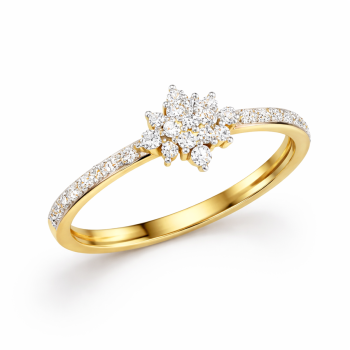 Rosy Gold and Diamond Ring