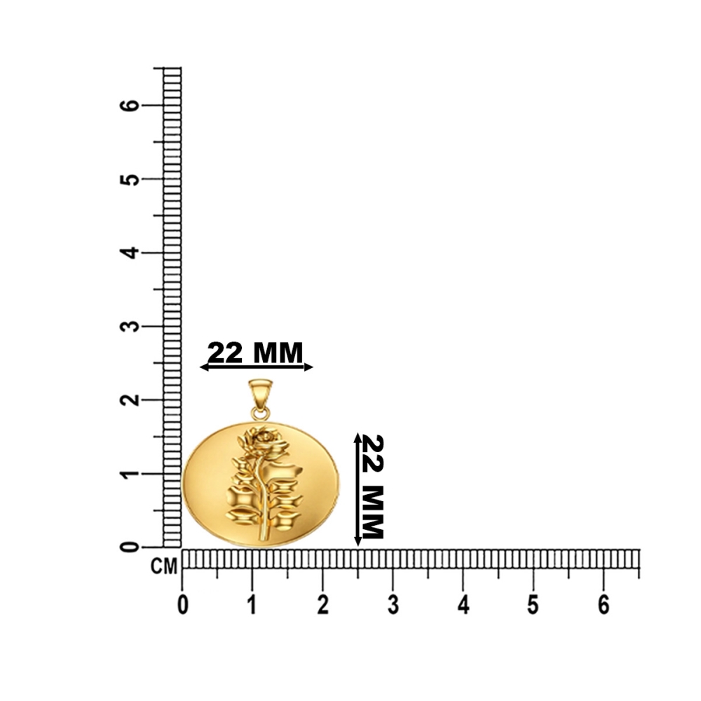 Lord Ganesha Lakshmi Gold Coin Pendant