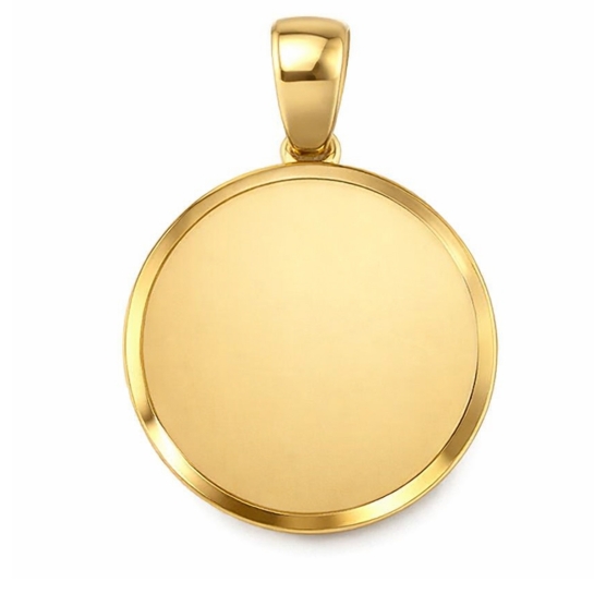 Shree Ganesha Lakshmi Gold Coin Pendant