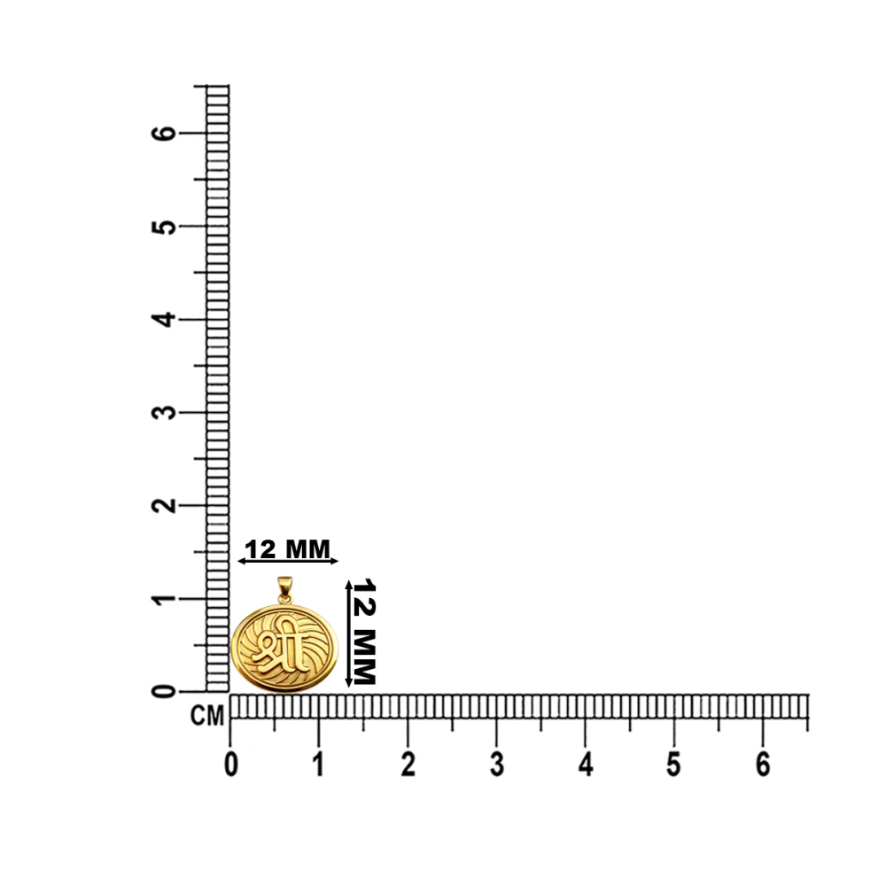 Shree yellow gold coin pendant