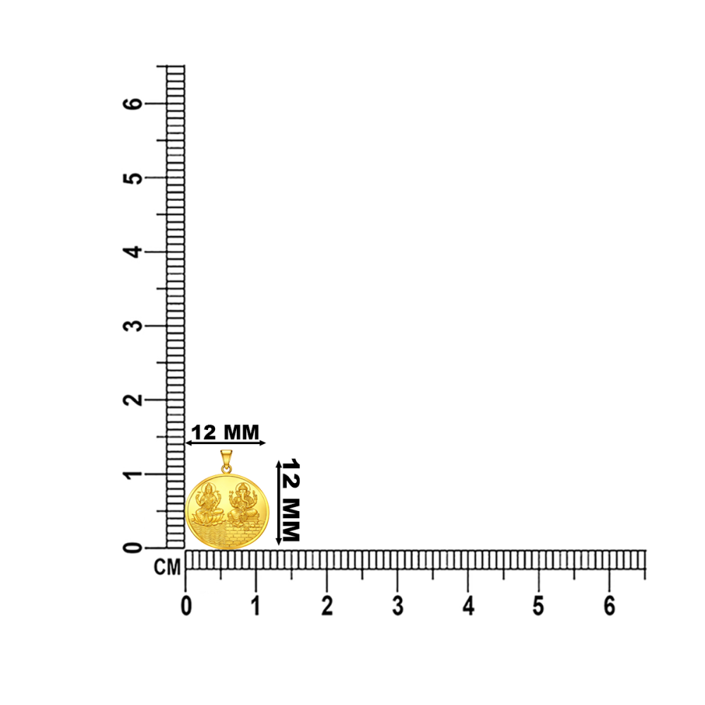  Lord Ganesha and Lakshmi  gold coin Pendant For Men and Women  