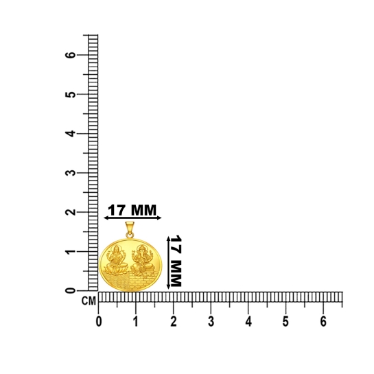 Shree Ganesha Lakshmi Gold Coin Pendant