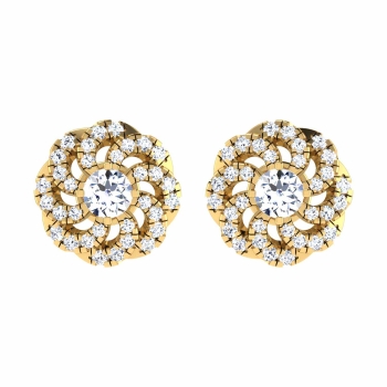 Qush Gold Stud Earri…