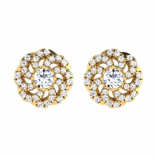 Qush Gold Stud Earring