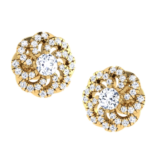 Qush Gold Stud Earring