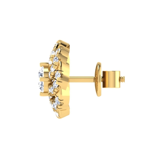 Qush Gold Stud Earring