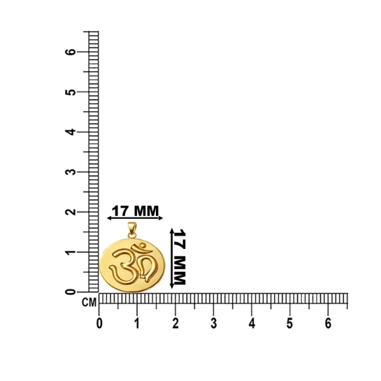 Golden Om symbol coin pendant