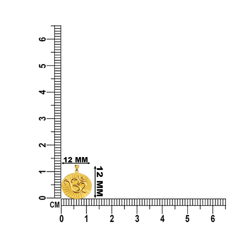 Surya Prakash Om Gold Coin pendant