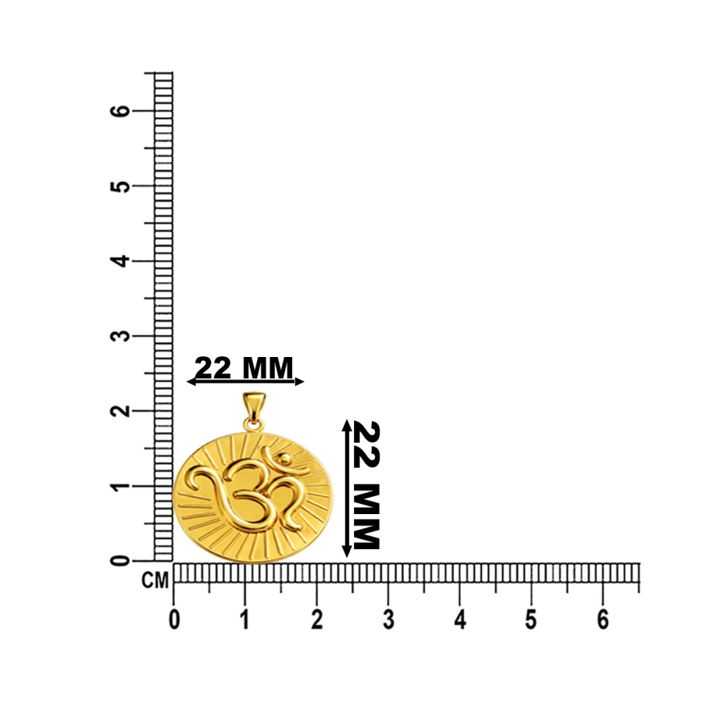 Golden Om Harmony Coin Pendant