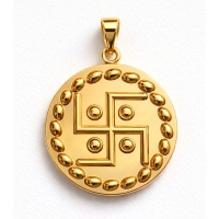 Shubh Swastik Gold Coin Pendant
