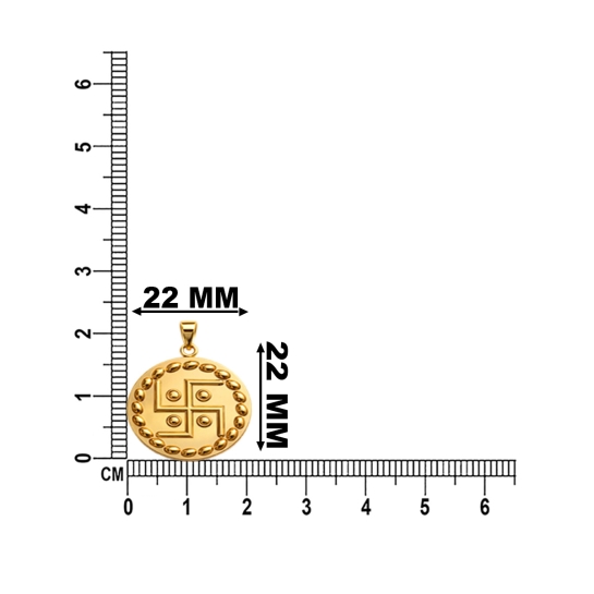 Traditional Swastik Coin Pendant