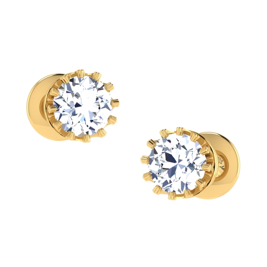 Qureshi Gold Stud Earring