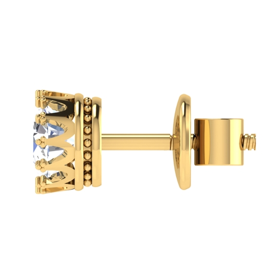 Qureshi Gold Stud Earring