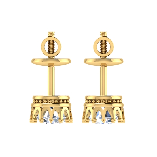 Qureshi Gold Stud Earring